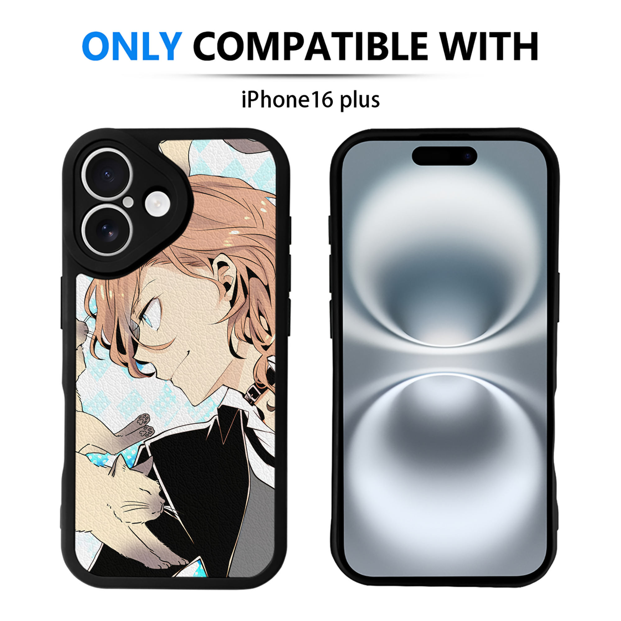 （画像用） 文豪ストレイドッグス Bungo Stray Dogs 【iPhone 16シリーズ対応】シリコンスマホケース（レザー調） 材質：シリコン